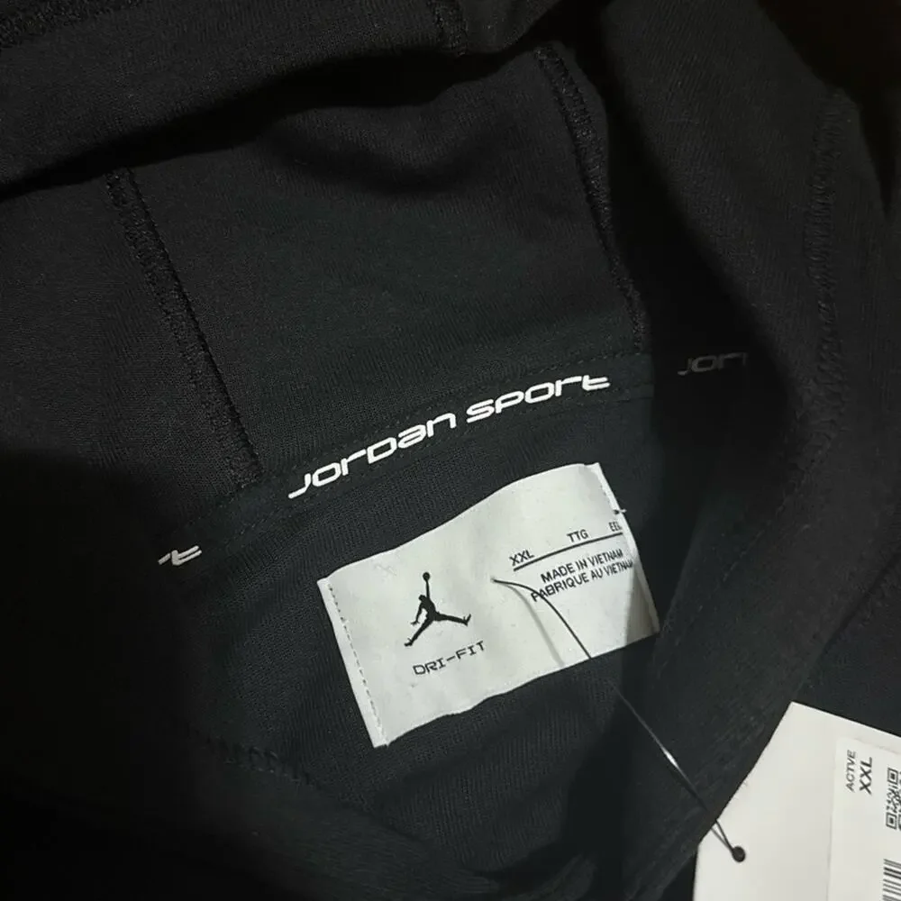 Air Jordan Sport Dri-Fit Black Grey Hoodie Sweatshirt HF0280-010 Size XXL